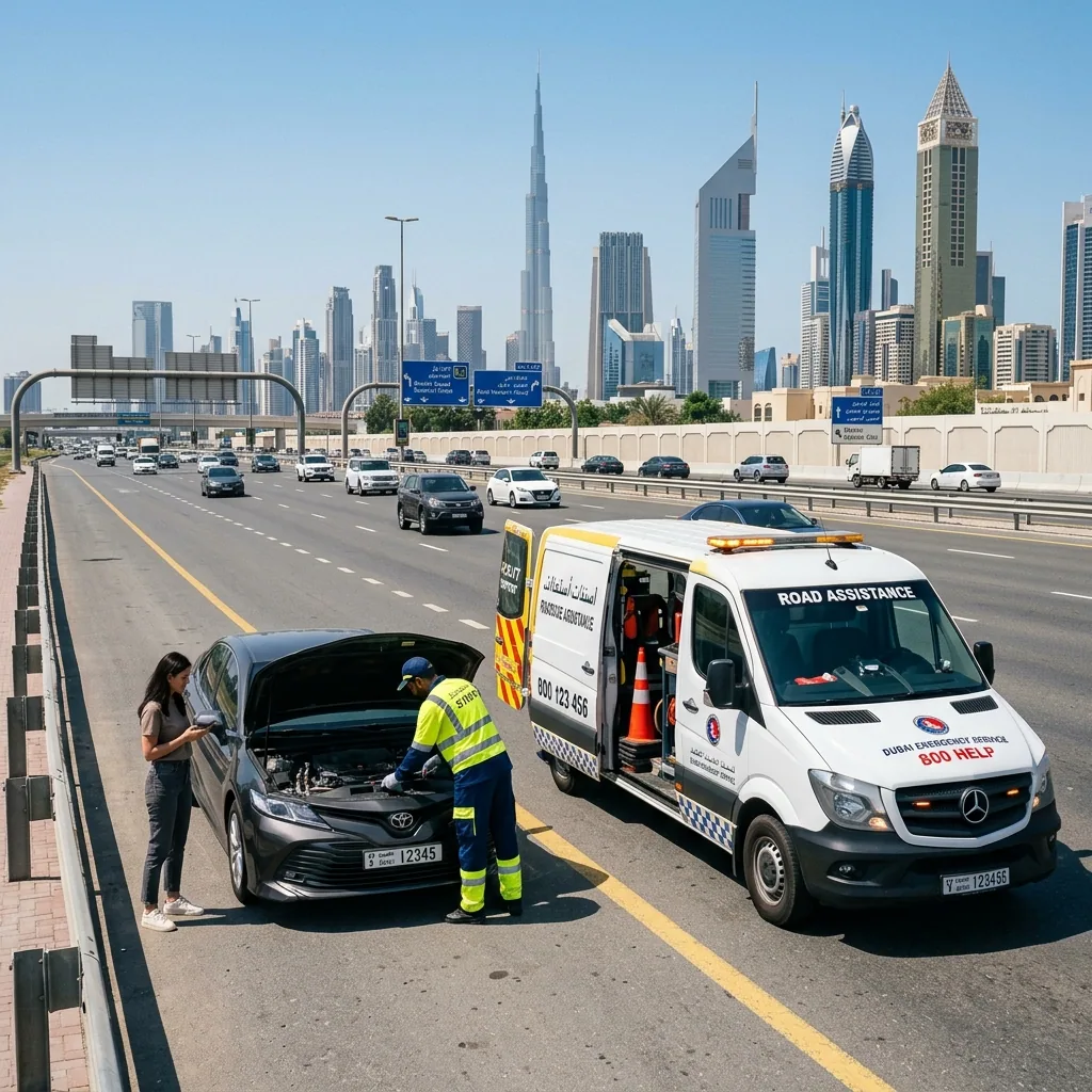 Roadside Assistance Sharjah مساعدة على الطريق